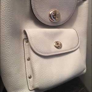 Coach off white mini turn lock rucksack